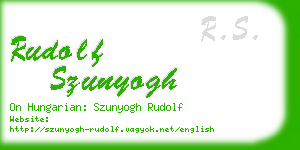 rudolf szunyogh business card